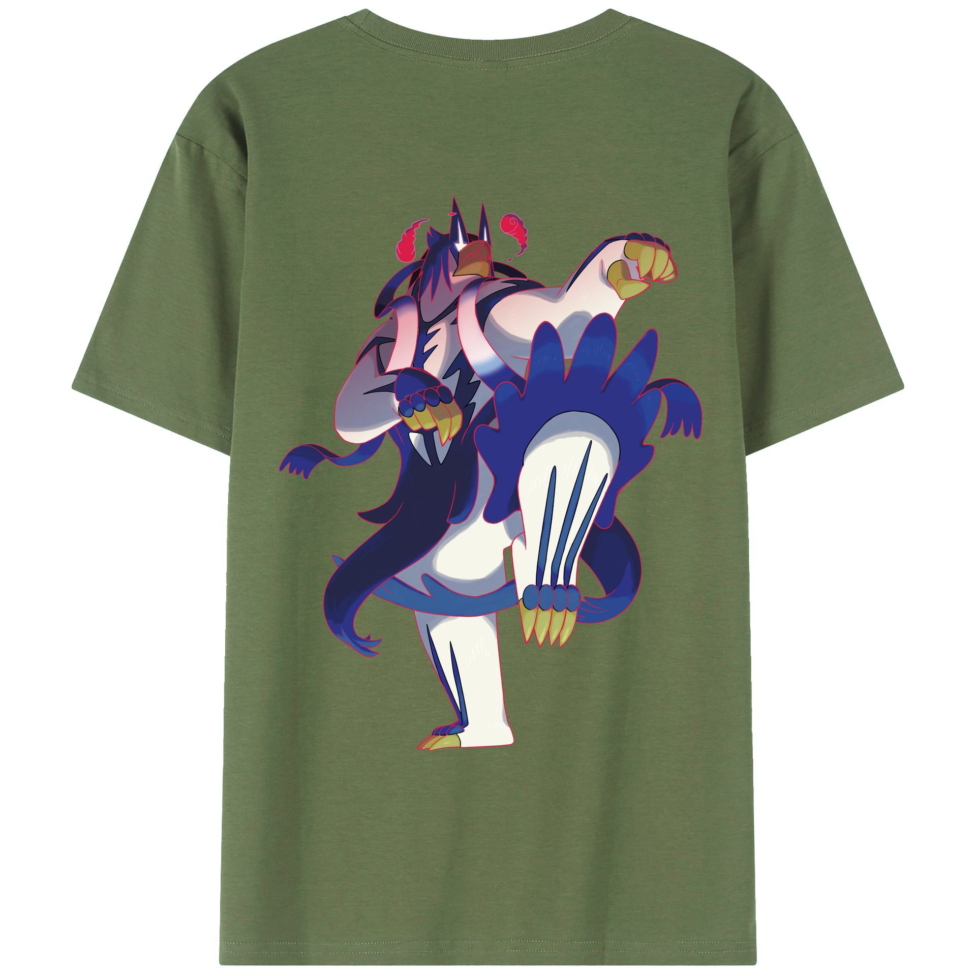 （画像用） ポケットモンスター Pokémon 綿100％ メンズ半袖Tシャツ（バックプリント） 通気性